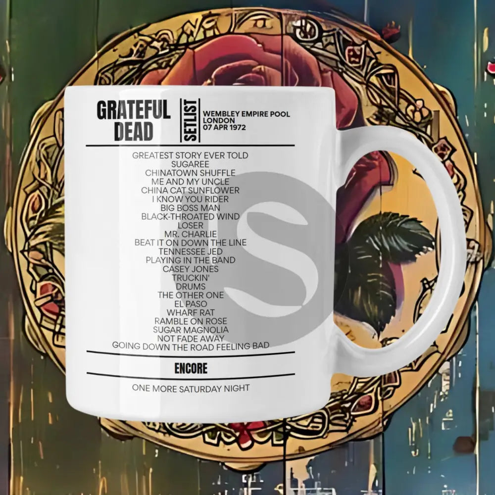 Grateful Dead London April 7, 1972 Replica Setlist Mug - Setlist