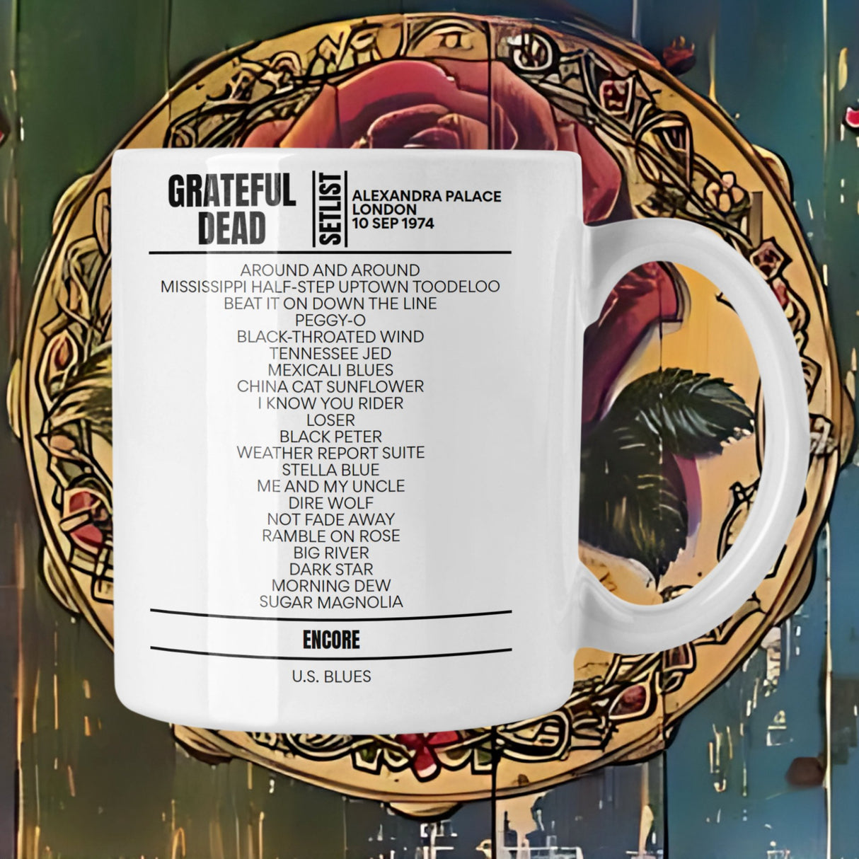 Grateful Dead London September 10, 1974 Replica Setlist Mug - Setlist