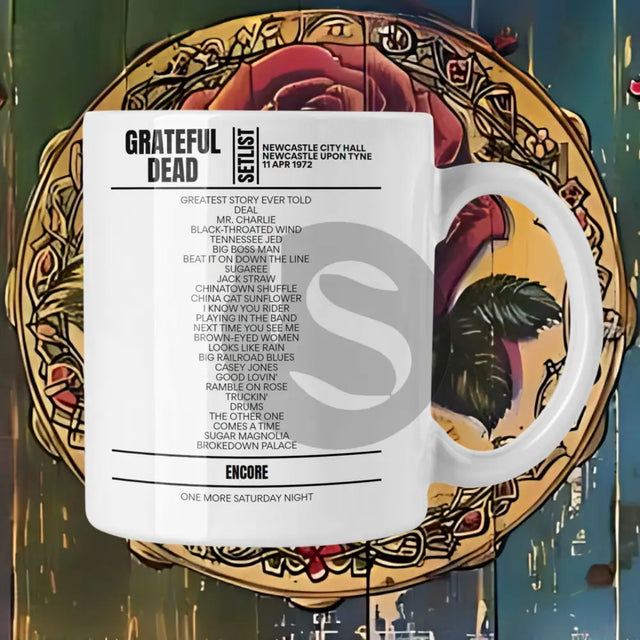 Grateful Dead Newcastle upon Tyne April 11, 1972 Replica Setlist Mug - Setlist