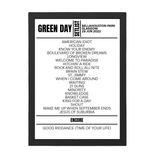 Green Day Glasgow June 29 2022 Setlist Poster - Setlist