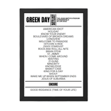 Green Day Huddersfield June 25 2022 Setlist Poster - Setlist