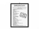 Green Day Manchester June 21 2024 Replica Setlist - Setlist