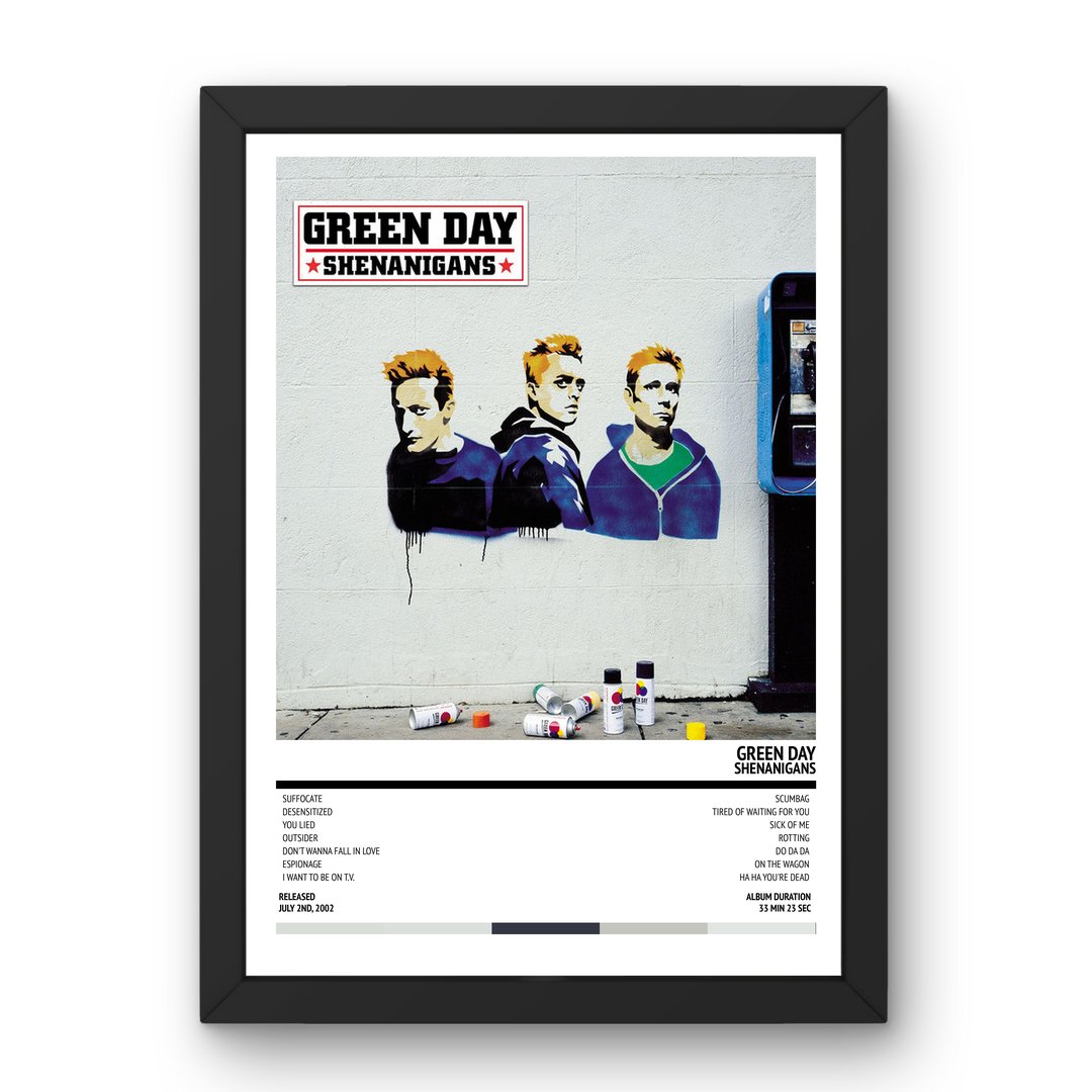 Green Day - Shenanigans (2002) Poster - Setlist