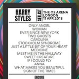 Harry Styles 02 Arena London April 11 2018 Replica Setlist - Setlist