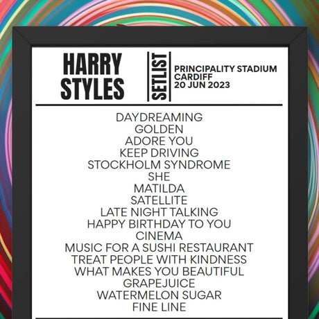 Harry Styles Cardiff June 20 - Night 1 2023 Replica Setlist - Setlist