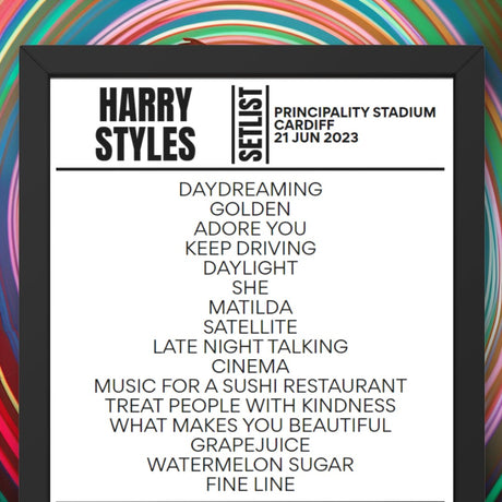 Harry Styles Cardiff June 21 - Night 2 2023 Replica Setlist - Setlist