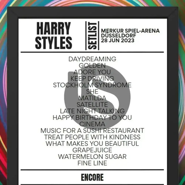 Harry Styles Düsseldorf June 28, 2023 Replica Setlist - Setlist