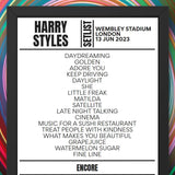 Harry Styles London June 13 - Night 1 2023 Replica Setlist - Setlist