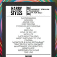 Harry Styles London June 14 - Night 2 2023 Replica Setlist - Setlist