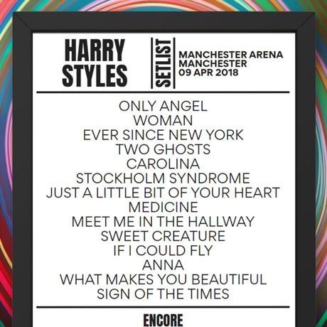 Harry Styles Manchester April 2018 Replica Setlist - Setlist