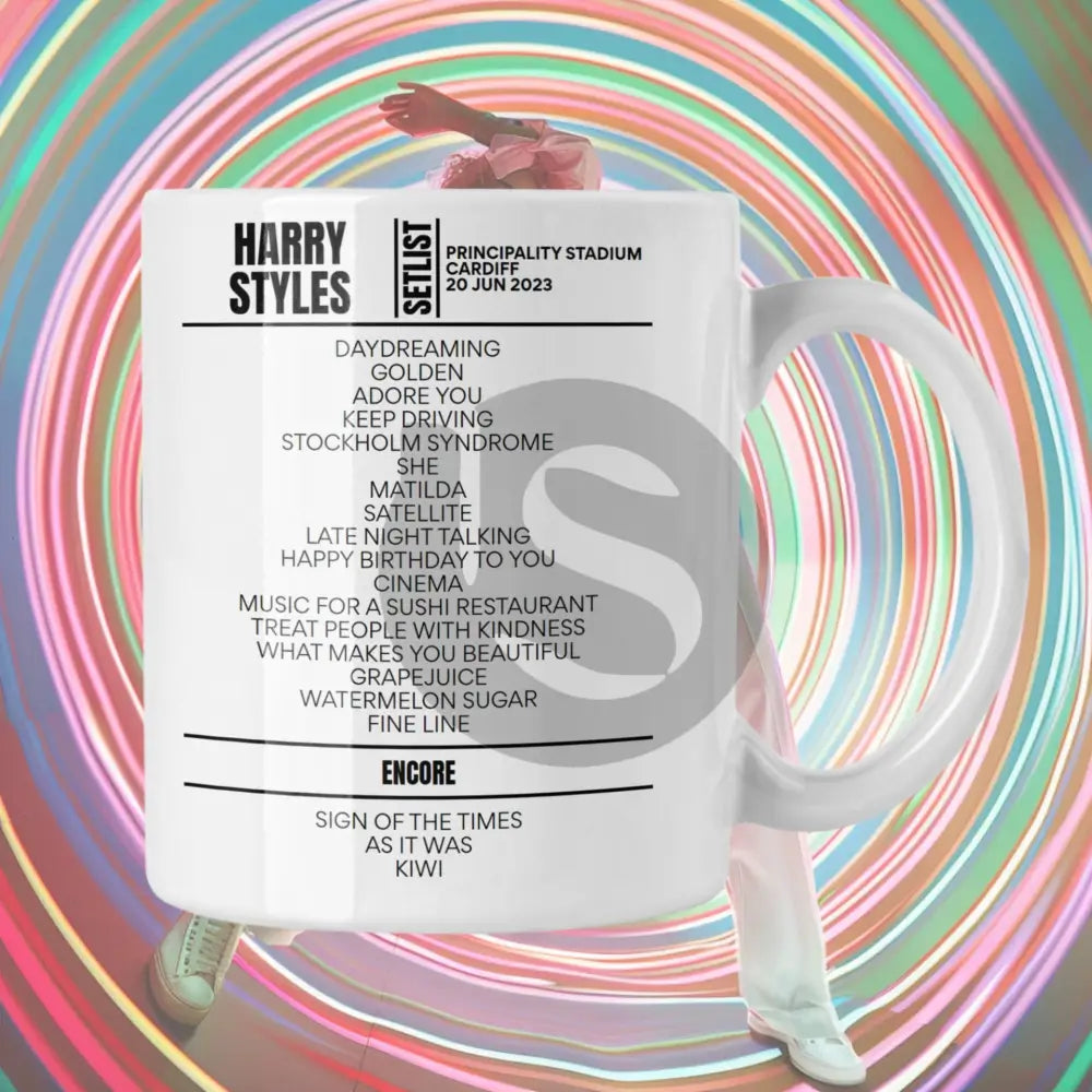 Harry Styles Principality Stadium Cardiff June 20 Night 1 2023 Setlist Mug - Setlist