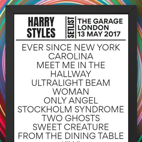 Harry Styles The Garage London May 2017 Replica Setlist - Setlist