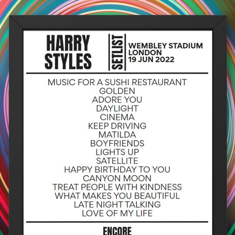 Harry Styles Wembley Night 2 June 2022 Replica Setlist - Setlist