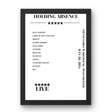 Holding Absence July 28, 2024 O2 Victoria Warehouse Manchester Setlist Poster - Setlist