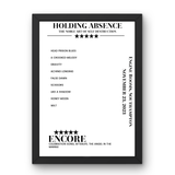 Holding Absence November 23, 2023 Engine Rooms Southampton Setlist Poster - Setlist