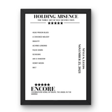 Holding Absence November 25, 2023 Stylus Leeds Setlist Poster - Setlist