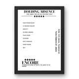 Holding Absence November 27, 2023 Epic Studios Norwich Setlist Poster - Setlist