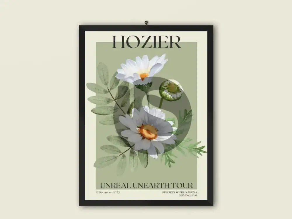 Hozier Unreal Earth Tour | Resorts World Arena Birmingham | Tour Poster | Fan - Made | - Setlist