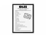 IDLES Dreamland Margate July 20 2024 Setlist Poster - Setlist