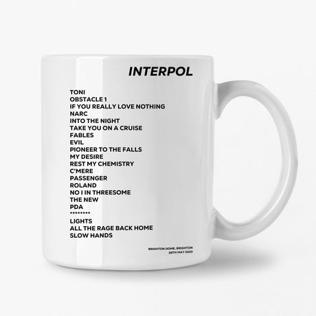 Interpol Brighton 28th May 2023 Setlist Mug - Setlist