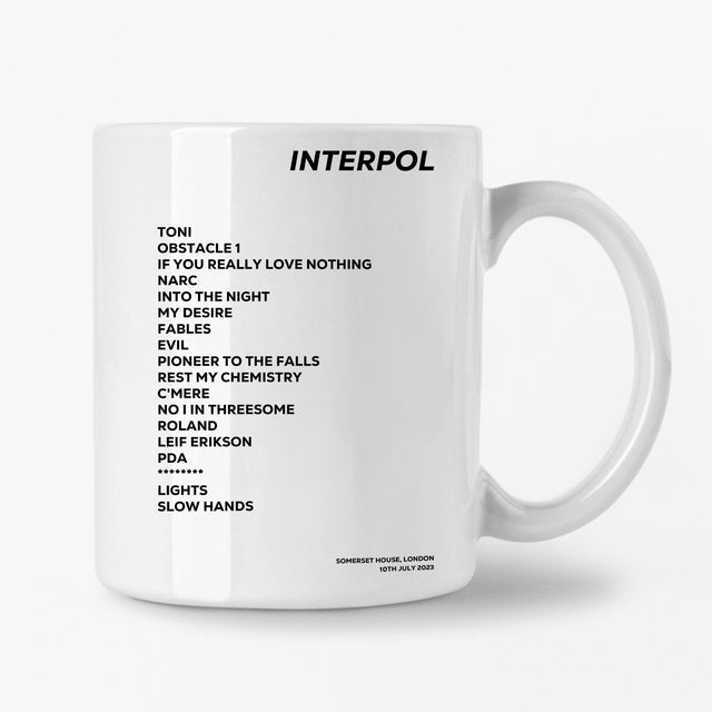 Interpol London 10th July 2023 Setlist Mug - Setlist