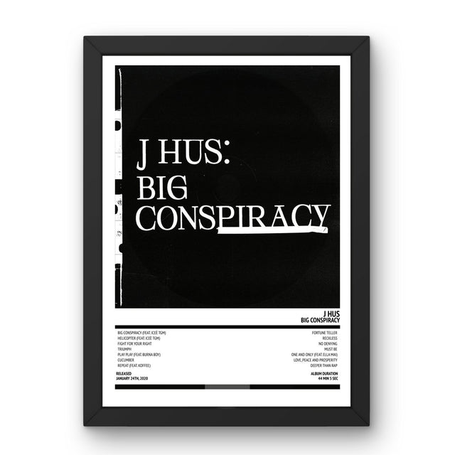 J Hus - Big Conspiracy (2020) Poster - Setlist