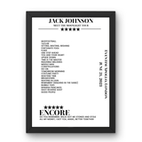 Jack Johnson June 21, 2023 Eventim Apollo London Setlist Poster - Setlist