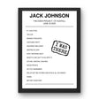 Jack Johnson June 23, 2023 The Eden Project St Austell Setlist Poster - Setlist