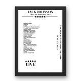 Jack Johnson June 25, 2023 The Mount at Wasing Reading Setlist Poster - Setlist