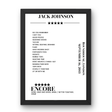 Jack Johnson September 16, 2013 Roundhouse London Setlist Poster - Setlist