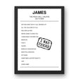 James July 08, 2023 The Piece Hall Halifax Setlist Poster - Setlist