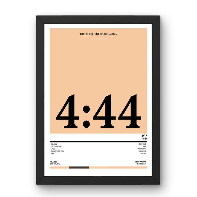 JAY - Z - 4:44 (2017) Poster - Setlist