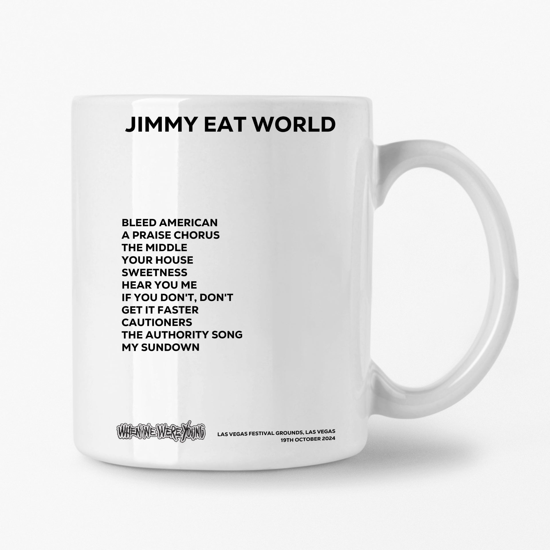 Jimmy Eat World Las Vegas 19th October 2024 Setlist Mug - Setlist