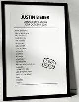 Justin Bieber 20th October 2016 Manchester Arena Manchester I Was There - Setlist