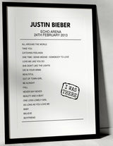 Justin Bieber 24th February 2013 Echo Arena Liverpool I Was There - Setlist