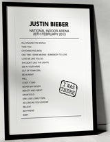 Justin Bieber 28th February 2013 National Indoor Arena Birmingham I Was There - Setlist