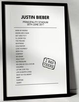 Justin Bieber 30th June 2017 Principality Stadium Cardiff I Was There - Setlist