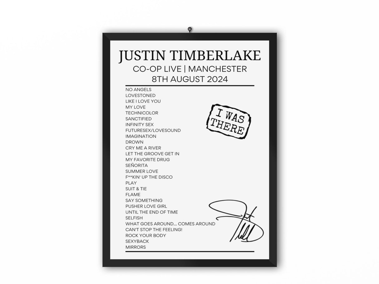 Justin Timberlake - 2024 Tour Dates - Setlist