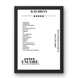 Kasabian King Power Stadium Leicester 29 May 2016 Setlist Poster - Setlist