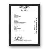 Kasabian O2 Academy Edinburgh Edinburgh 03 July 2024 Setlist Poster - Setlist