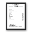 Kasabian The Engine Shed Lincoln 18 October 2021 Setlist Poster - Setlist