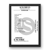 Kasabian The SSE Hydro Glasgow 25 November 2017 Setlist Poster - Setlist