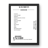 Kasabian Victoria Park Warrington 29 May 2022 Setlist Poster - Setlist