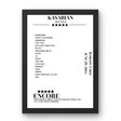 Kasabian Worthy Farm Pilton 29 June 2014 Setlist Poster - Setlist