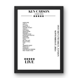 Ken Carson September 17, 2024 OVO Arena Wembley London Setlist Poster - Setlist