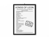 Kings Of Leon Bristol June 23 2024 Replica Setlist - Setlist