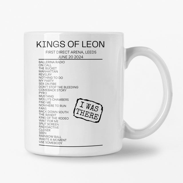 Kings Of Leon Leeds June 20 2024 Setlist Mug - Setlist