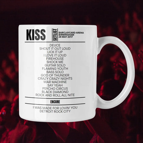 KISS Birmingham May 28, 2017 Replica Setlist Mug - Setlist