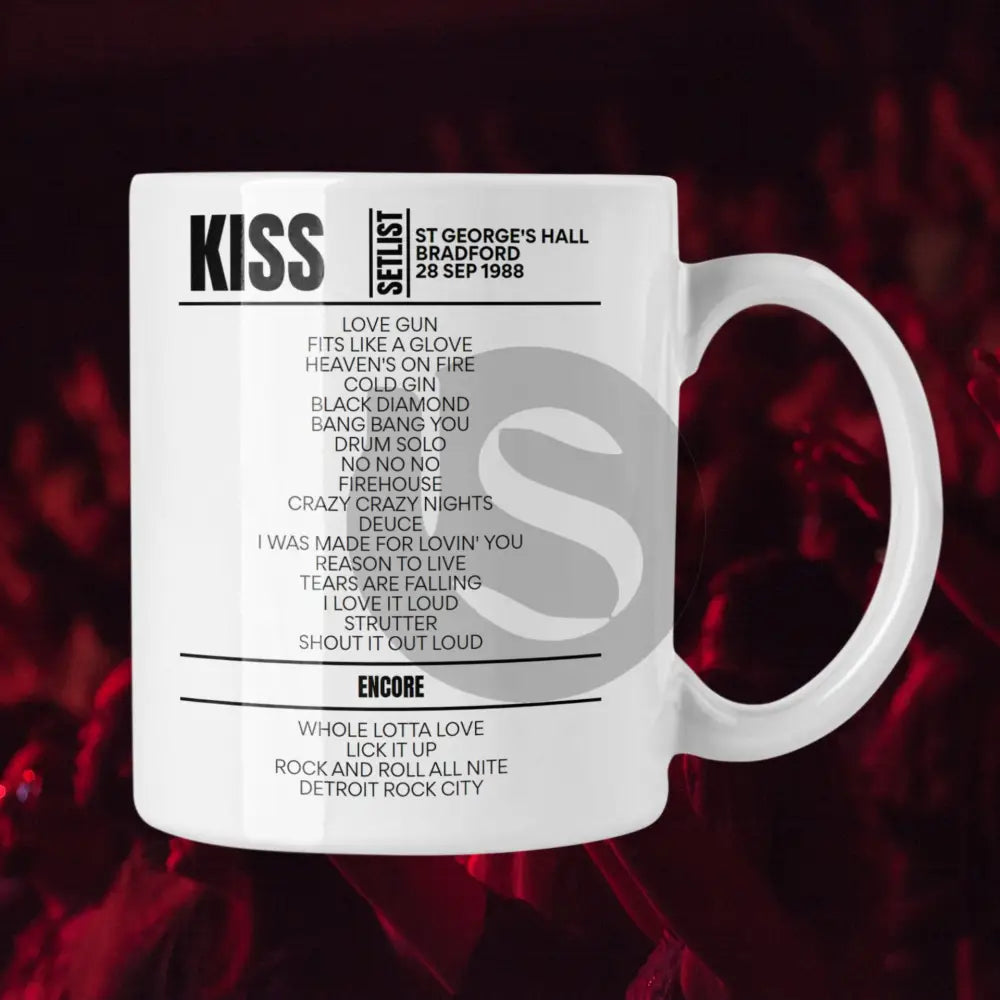 KISS Bradford September 28, 1988 Replica Setlist Mug - Setlist