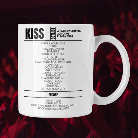 KISS London May 21, 1992 Replica Setlist Mug - Setlist